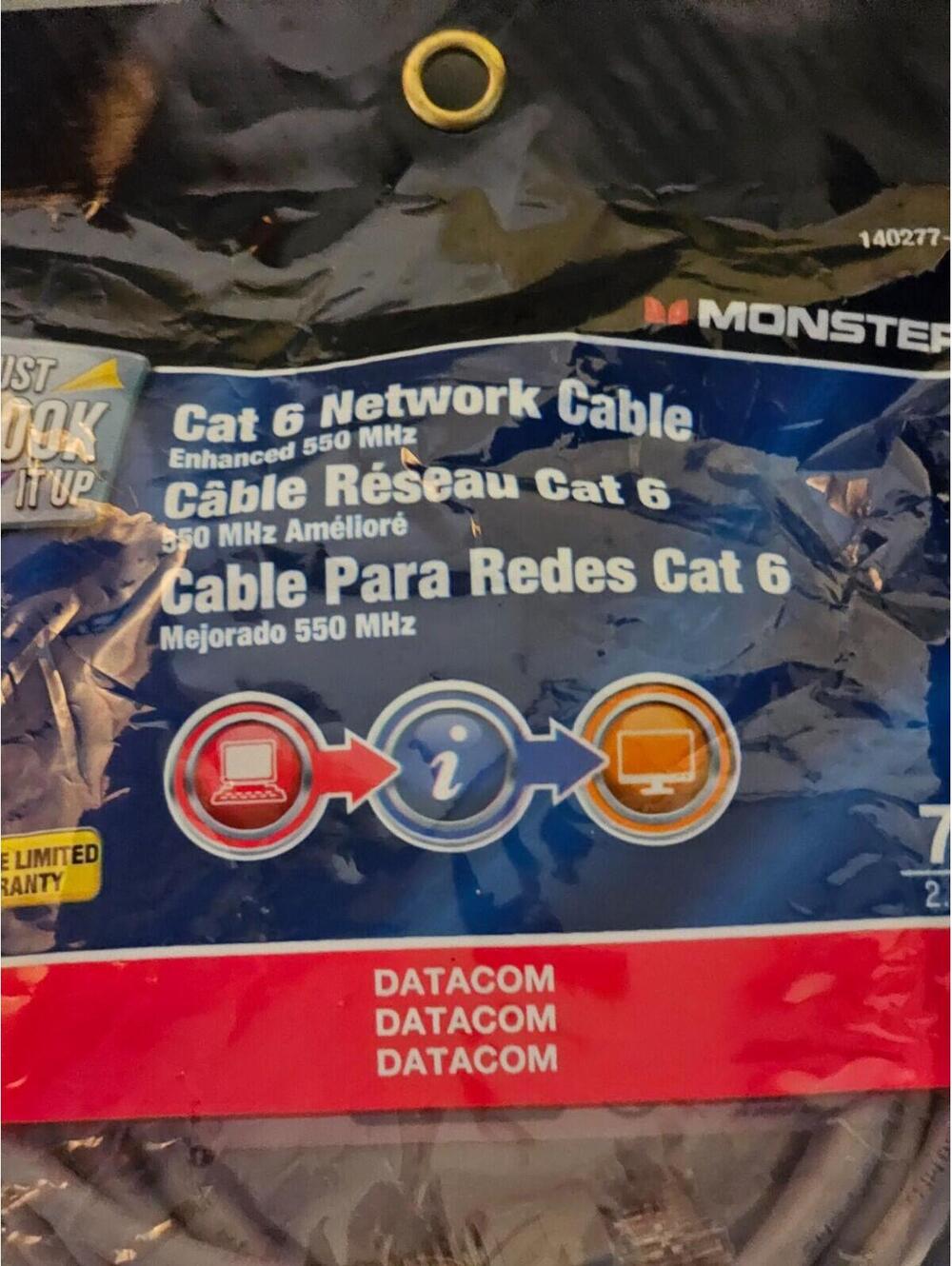 Monster Cat 6 Networking Cable Ethernet 25 Ft.